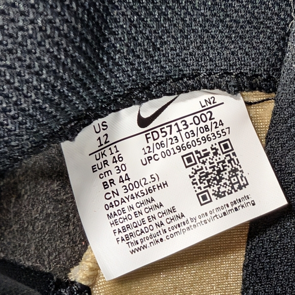Nike Vapor Edge Elite 360 2 TB Black Gold Football Cleats Mens 12 FD5713-002 main image 6